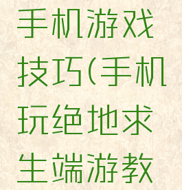 绝地求生手机游戏技巧(手机玩绝地求生端游教程)