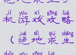 绝地求生手机游戏攻略(绝地求生端游攻略)