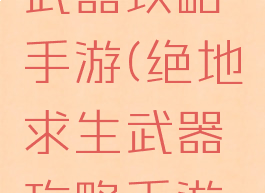 绝地求生武器攻略手游(绝地求生武器攻略手游下载)