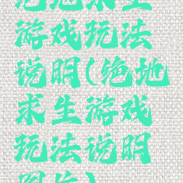 绝地求生游戏玩法说明(绝地求生游戏玩法说明图片)