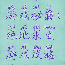 绝地求生游戏秘籍(绝地求生游戏攻略秘籍)