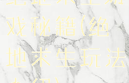 绝地求生游戏秘籍(绝地求生玩法介绍)