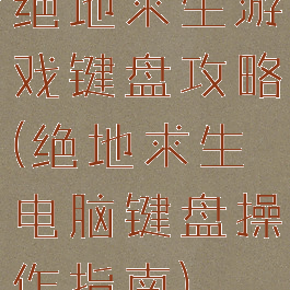 绝地求生游戏键盘攻略(绝地求生电脑键盘操作指南)