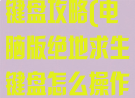 绝地求生游戏键盘攻略(电脑版绝地求生键盘怎么操作)