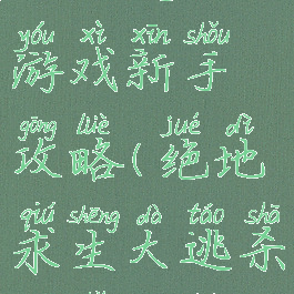 绝地逃亡游戏新手攻略(绝地求生大逃杀新手攻略)