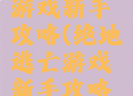 绝地逃亡游戏新手攻略(绝地逃亡游戏新手攻略大全)