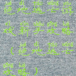 绝地逃亡游戏新手攻略(绝地逃亡攻略)