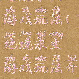 绝境求生游戏玩法(绝境求生游戏玩法介绍)