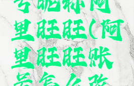 修改旺旺号昵称阿里旺旺(阿里旺旺账号怎么改名字)