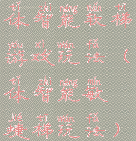 体智能软梯游戏玩法(体智能敏捷梯玩法)