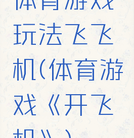体育游戏玩法飞飞机(体育游戏《开飞机》)