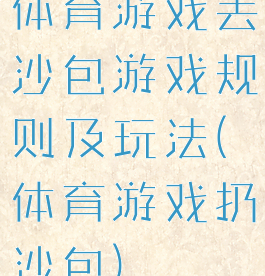 体育游戏丢沙包游戏规则及玩法(体育游戏扔沙包)