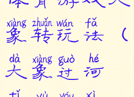 体育游戏大象转玩法(大象过河体育游戏)