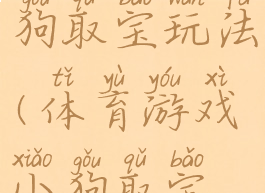 体育游戏小狗取宝玩法(体育游戏小狗取宝玩法教案)