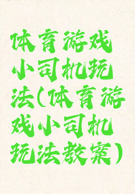 体育游戏小司机玩法(体育游戏小司机玩法教案)