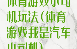 体育游戏小司机玩法(体育游戏我是汽车小司机)