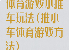 体育游戏小推车玩法(推小车体育游戏方法)