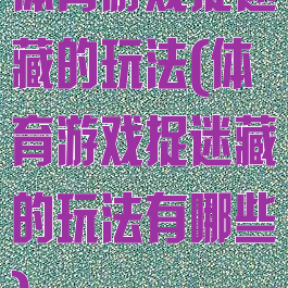 体育游戏捉迷藏的玩法(体育游戏捉迷藏的玩法有哪些)