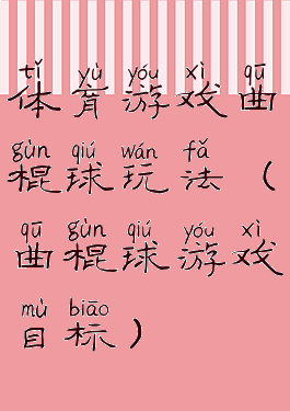 体育游戏曲棍球玩法(曲棍球游戏目标)