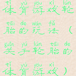 体育游戏轮胎的玩法(关于轮胎的体育游戏)