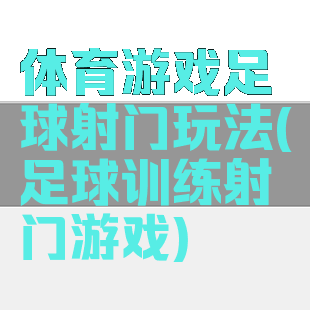 体育游戏足球射门玩法(足球训练射门游戏)