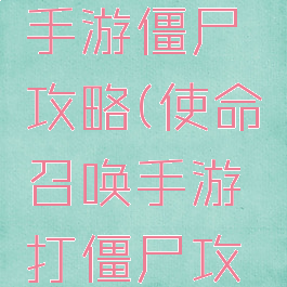 使命召唤手游僵尸攻略(使命召唤手游打僵尸攻略)