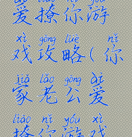 你家老公爱撩你游戏攻略(你家老公爱撩你游戏攻略小说)