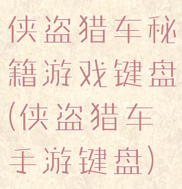 侠盗猎车秘籍游戏键盘(侠盗猎车手游键盘)