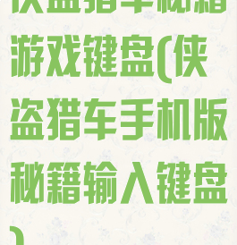 侠盗猎车秘籍游戏键盘(侠盗猎车手机版秘籍输入键盘)