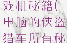 侠盗猎车游戏机秘籍(电脑的侠盗猎车所有秘籍)