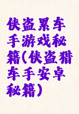 侠盗累车手游戏秘籍(侠盗猎车手安卓秘籍)