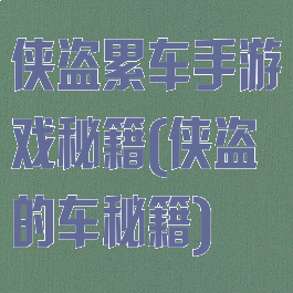 侠盗累车手游戏秘籍(侠盗的车秘籍)