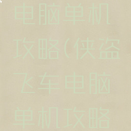 侠盗飞车电脑单机攻略(侠盗飞车电脑单机攻略大全)