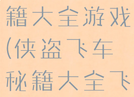 侠盗飞车秘籍大全游戏(侠盗飞车秘籍大全飞车)