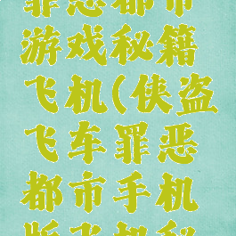 侠盗飞车罪恶都市游戏秘籍飞机(侠盗飞车罪恶都市手机版飞机秘籍)