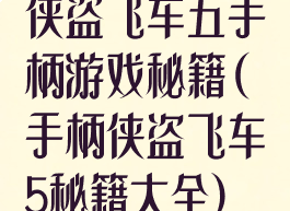 侠盗飞车五手柄游戏秘籍(手柄侠盗飞车5秘籍大全)