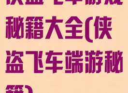 侠盗飞车游戏秘籍大全(侠盗飞车端游秘籍)