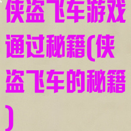 侠盗飞车游戏通过秘籍(侠盗飞车的秘籍)
