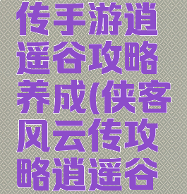 侠客风云传手游逍遥谷攻略养成(侠客风云传攻略逍遥谷攻略)