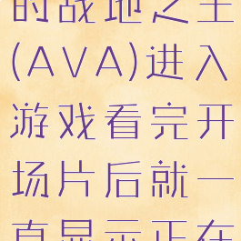 为什么我手提电脑里头的战地之王(AVA)进入游戏看完开场片后就一直显示正在连接进不去呢