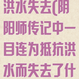 一目连为抵抗洪水失去(阴阳师传记中一目连为抵抗洪水而失去了什么)