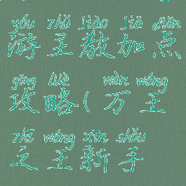 万王之王手游主教加点攻略(万王之王新手攻略)