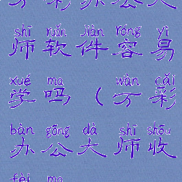 万彩办公大师软件容易学吗(万彩办公大师收费吗)