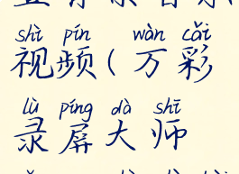 万彩录屏大师怎么设置背景音乐视频(万彩录屏大师怎么设置背景音乐视频下载)