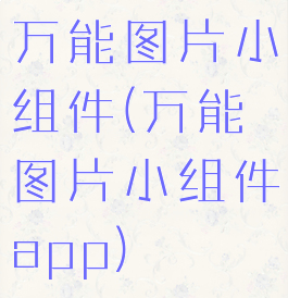 万能图片小组件(万能图片小组件app)