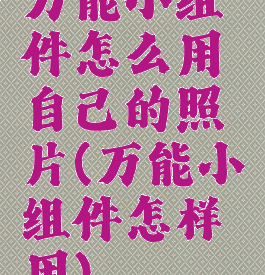 万能小组件怎么用自己的照片(万能小组件怎样用)