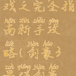 三剑豪游戏之完全指南新手攻略(剑豪3最强剑豪篇流程)