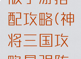 三国神将版手游搭配攻略(神将三国攻略最强阵容搭配)