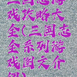 三国志游戏攻略大全(三国志全系列游戏图文介绍)