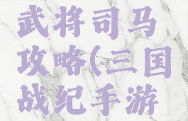 三国战纪手游皇冠武将司马攻略(三国战纪手游平民皇冠武将)